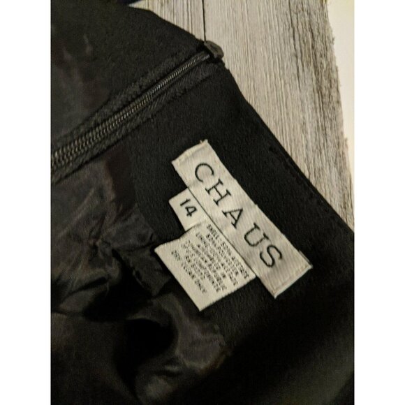 Chaus Skirt 14 Straight Work Casual Stretch Black Lined Modest Womens - Picture 5 of 6